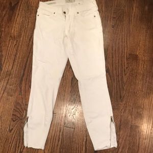 Lucky Brand straight leg white jeans